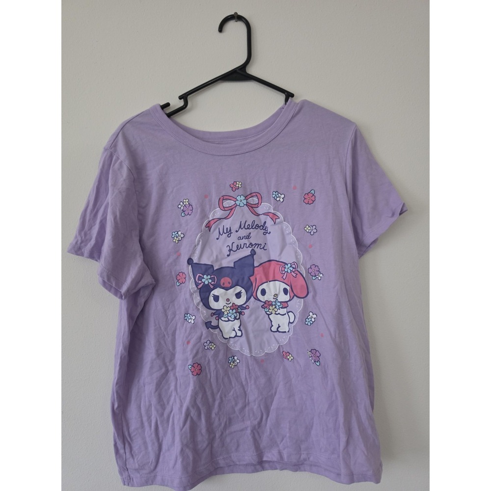 Sanrio My Melody Kuromi Pink Gingham Shortsleeve Top Size XL Kawaii